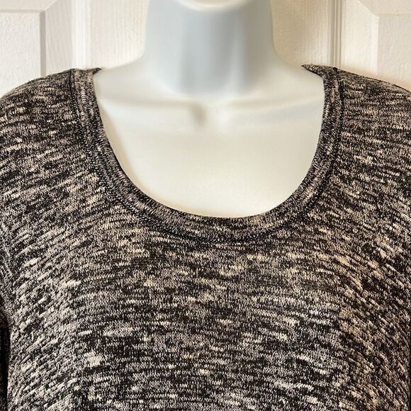 Max Studio Black/Grey/White Heathered Asymmetrical Swing Dress Size M - Picture 2 of 13